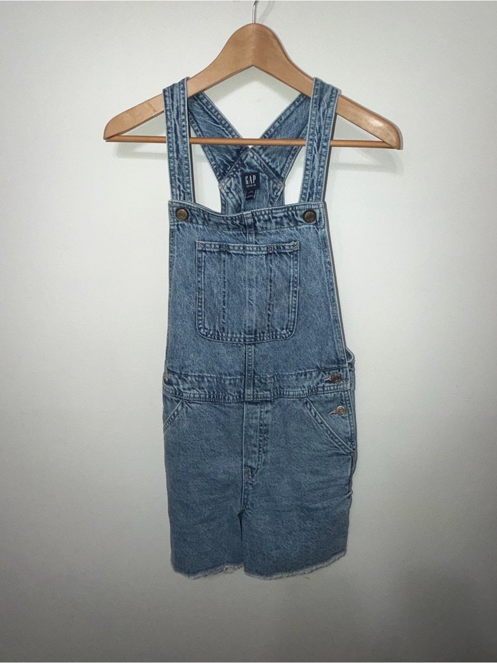 Gap girls XXL 14-16 shorts overalls- classic denim